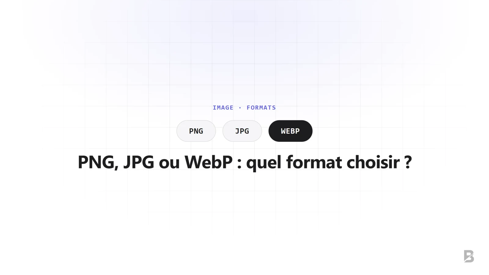 PNG, JPG ou WebP : Quel Format d'Image Choisir ?